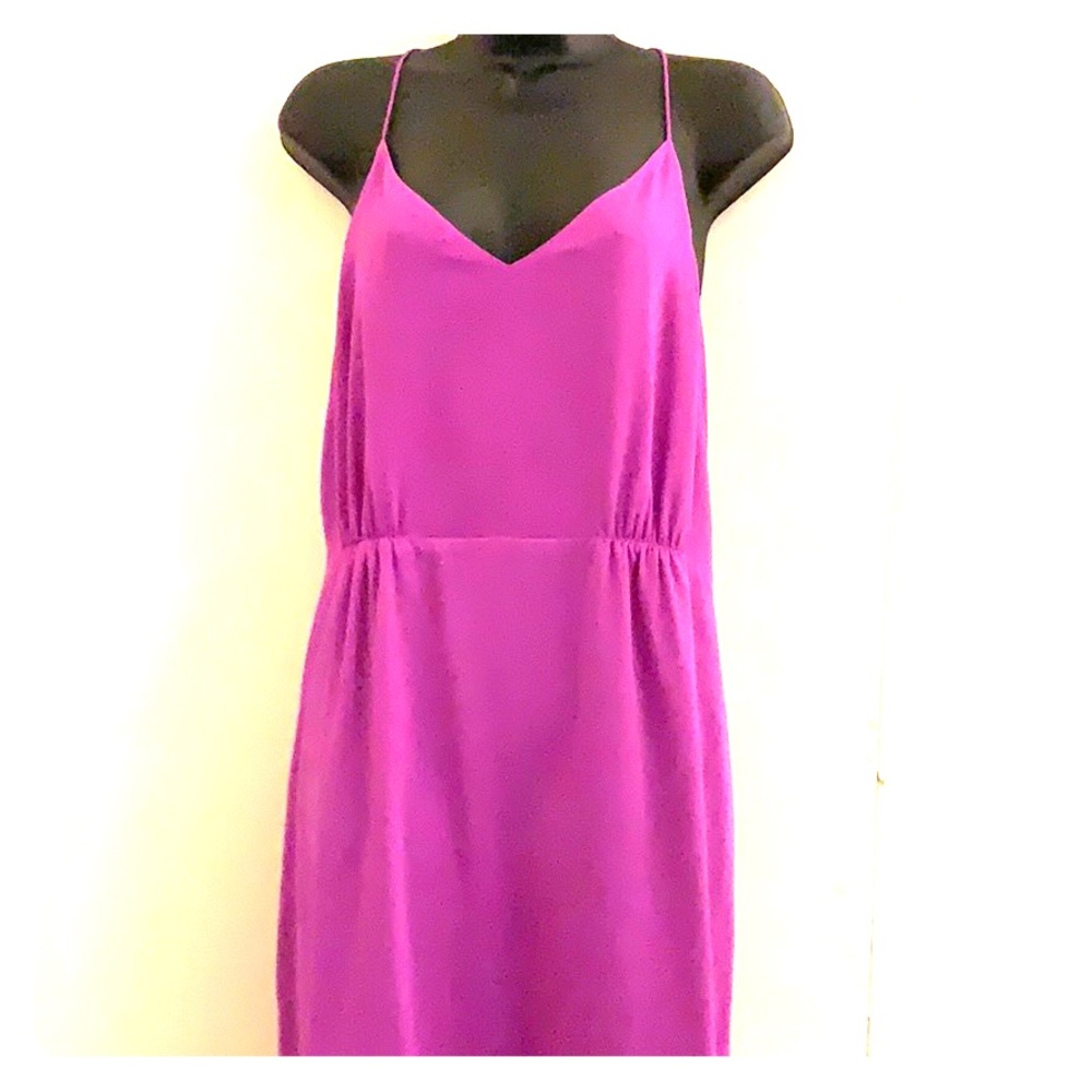 J. Crew Chiffon Racerback Dual Slit Maxi Dress